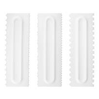 3Pcs/Set Cream Scraper Plastic Scraper Fondant Cake Modeling Tool for Dessert Decoration