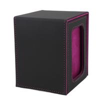 Kortų kaladės dėžutė Apsaugota nuo lietaus PU oda Magnetinė kortų laikymo dėžutė 120 kortų su vienkartinėmis apsaugomis Violetinė violetinė