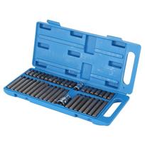 40pcs Star Spline Hex Socket Bit 12in 38in Square Drive with Blue Toolbox Hand Tool for