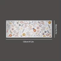 1pc Floral Pattern Acrylic Area Mat, 1200gsm TPR Washable Bottom, Thick Reversible Watercolor Farmhouse Mat 120*50cm/47.2*19.7in