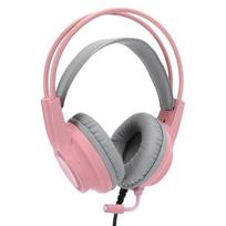 Wired Mic Headphones Gaming Headset HeadMounted Earphone Desktop Supplies 7.1 Single USB H200(Pink ) rožinė
