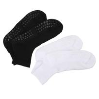 2 Pairs Wide Socks with Grips Men Women Non Binding Socks High Stretch Socks Black and White Large L