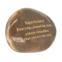 Happy Birthday Engraved Rocks Exquisite Compact Portable Paperweight Presents Engraved Rocks with