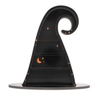 Crystal Display Shelf Gothic Style Witch Hat Design Durable PVC Stone Shelf Display for Bedroom