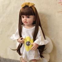 Reborn Baby Doll Painted Newborn Baby Dolls Soft Touch Doll Toys For Kid Gift Reborn Baby Doll Toy For Girl 55cm black