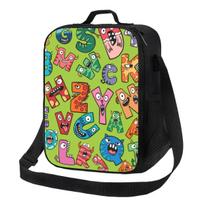 Lunch Bag Cute Cartoon Cats Funny Lunch Box Work Convenient Tote Food Bags Print Cooler Bag 26.5x20x11.5CM smėlis