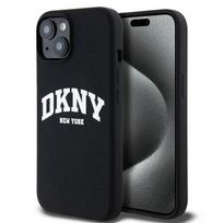 Dkny Dkhmp15Msnyach Iphone 15 Plus / 14Plus 6.7 Czarny/Black Hardcase Płynny Silikon Białe Drukowane Logo Magsafe