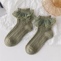 Lawadka 1-15Years Kids Socks For Girls Lace Tutu Baby Cotton Princess Children's Girls Socks Fashion Ruffled Teenagers Sock 4-6Years(M)