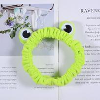 Frog Washcloth Headband, Cute Cartoon Animal Hairband for Women's Washing and Makeup, Elastic Head, 1pc
