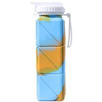 620 ml sulankstomas vandens butelis, sulankstomas vandens butelis, nepralaidus vandeniui, sportinis vandens ąsotis, be BPA, skirtas kempingavimui, žygiams, bėgiojimui oranžinė