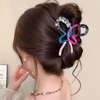 1pc dopamine rhines butterfly hair clip, high-end and exquisite hairpin for back of head, fashionable and chic hair accessories