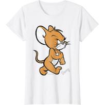 Tom and Jerry Womens/Ladies Angry Mouse Cotton T-Shirt L balta