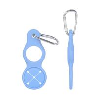 Silicone Sports Kettle Buckle Outdoor Carabiner Water Bottle Holder Towel Hook Clip Backpack Hanger Camping Hiking Cycling Tool mėlyna