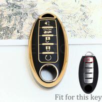 For Nissan Leaf Micra Qashqai J11 J10 X Trail T32 Versa Note Patrol Key Fob Cover 5 Buttons TPU Car Key Case Cover Accessories