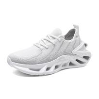Tide brand flying woven platform running shoes couple hollow lazy coconut solid color mesh shoes men 36 balta