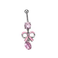 Stainless Steel Navel Nail Diamond Pentagram Sieve Pendant Navel Ring Piercing Jewelry Available