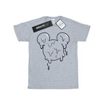 Disney Womens/Ladies Mickey Mouse Ice Cream Head Cotton Boyfriend T-Shirt S pilka