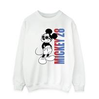 Disney Mens Mickey Mouse Gradient Sweatshirt L balta