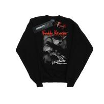 A Nightmare On Elm Street Mens Freddy Black And White Photo Sweatshirt M juoda