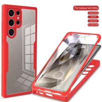 360° Full Cover Shockproof Case For Samsung Galaxy S24 S23 S22 S21 Plus Ultra Shockproof Cover For Samsung Galaxy S23 S21 S24 FE S21 FE raudona