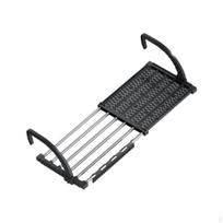 Adjustable Drying Rack for Balcony with Foldable Features And Window Guard L black