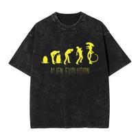 Alien Evolution T-Shirt Summer Street Style T Shirts Cotton Hipster Tshirt For Man Short Sleeve Design Clothing S