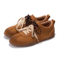 Leather retro pair of shoelaces, German training shoes, women's casual sports shoes, hollow and breathable first-layer cowhide women's shoes 35