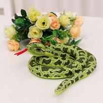 Imituojamas Python gyvatės pliušinis žaislas, milžiniška boa kobra, ilga įdaryta gyvatės pliušinė pagalvė vaikams, berniukams, dovanų namams dekoruoti 100cm žalia