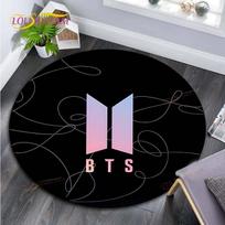 Kpop Bangtan Boys BTS Round Carpet for Living Room Rugs Area Rug Doormat Bedroom Carpet Mat for Children  Carpets for Living Room 60cm