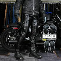 New product Motorcycle riding pants, locomotive multi-bag tooling retro anti-drop pants, windshield waterproof pants men's and women's leather pants XXS