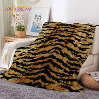 3D Spalvotas Zebras Dryžuotas Leopardas Tigras Minkštas Flanelinis Antklodė Lovai Miegamajam Sofai Piknikui, Mėtomas Antklodė Uždangai Lauko Poilsiui Dovanų 75x90cm black