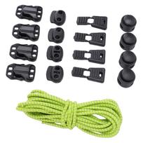 DIY Elastic Cord Heavy Stretch Round Strings Plastic Cord Locks for Shoelaces Drawstrings Paracord Green 3.2m žalia