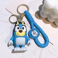 New Kawaii Creative Cartoon Bluey Puppy Keychain Pendant School Bag Pendant Female Bag Pendant Boy Birthday Gift Christmas Gift gray