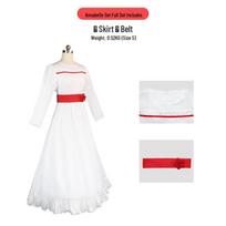 Annabelle Balta lėlės suknelė Helovino Cosplay kostiumas Double Extra Large white