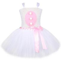 Flower Easter Bunny Tutu Dress for Baby Girls Rabbit Halloween Costume for Kids Toddler Animal Cosplay Dresses Girl Tulle Outfit 12M