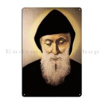 DORA Tin Sign Saint Charbel In Colors Metal Plaque Classic Retro Character Design Cinema Tin Sign Poster 20x30cm（7.8x11.8inch）