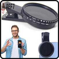 AEF7-1 Rinkinys Saulės Užtemimo Telefono Filtras 52mm Kameros Objektyvo Filtras ND 2-400 Išmaniojo Telefono Objektyvo Filtras Su Spaustuku Objektyvo Dangtelis juoda