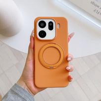 OPPO Find X9 Pro dėklas Kietas PC Matinis su žiedu Laikikliu Magnetinis Apsauginis Galinis Dangtelis Dėklai OPPO Find X9 X9Pro Telefonui OPPO Find X9 oranžinė