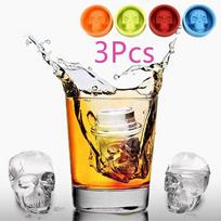 1/2/4 vnt. 3D kaukolės silikoninis pyrago pudingas šokoladinis ledo kubelis bandelės puodelis formelės kepimo įrankiai 2pcs