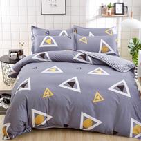 WTEMPO  3Pcs/Set Bohemian Purple Bedding Set Mandala Duvet Cover Set Posture Million Romantic Soft single 3pcs 150by200 gray