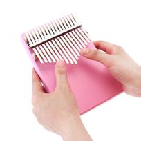 17 klavišų nykštukinis pianinas Kalimba vientisa plokštė pušinė Mbira mini klaviatūrinis instrumentas 6 pasirenkami rožinė