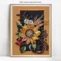 „Pasidaryk pats“ pilnai apvaliu kryželiu siuvinėti saulėgrąžų krištoliniai akmenukai deimantiniai siuvinėjimai rankdarbiai 20X30CM