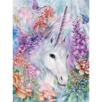 Deimantinis paveikslas Siuvinėjimas kryželiu Vienaragis baltas arkliukas apvalus deimantinis siuvinėjimas sienos lipdukas Namų dekoras 20X30CM white