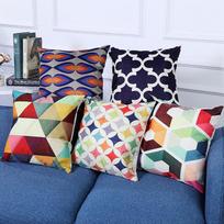 Living Room Leisure Comfortable Linen Hug Pillow Cover Waist Sofa Pillow Back Cushion random