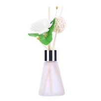 FLH Flower Fragrance Diffuser Rattan Essential Oil Air Freshener Toilet Deodorant Marine * white