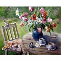 5D Deimantinė tapyba Gėlė Pasidaryk pats Deimantinė mozaika Vaza Rožė Bijūnas Lelijų Magnolija Namų dekoravimas 20X30CM beige