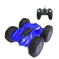 RC Luminous Stunt Car Remote Control 360 Degrees Rotation Children's Gift mėlyna