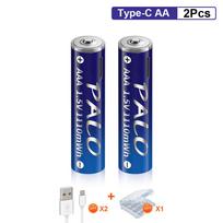 PALO 1.5V AAA ličio jonų baterija 1110mWh ličio polimero USB įkraunama ličio USB baterija AAA + USB kabelis 2PCS