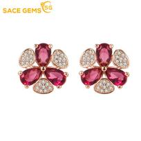 SACE GEMS Vario lydinio vėjo malūno auskarai Moteriški paprasti cirkonio auskarai Papuošalai rožinio aukso spalvos