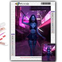 Pilnas 5D „pasidaryk pats“ deimantinis paveikslas „Cyberpunk Sexy Art“ 5D deimantų piešimas Full Round 20X30CM